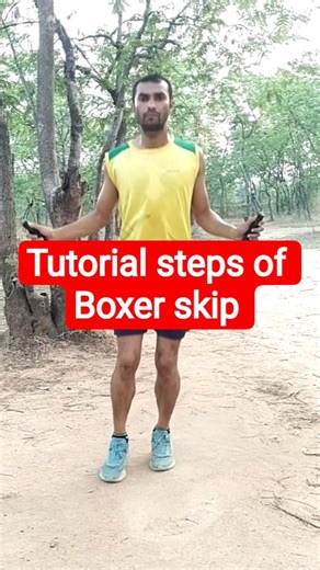 Tutorial steps of Boxer skip #jumpingropeworkout #viral #short