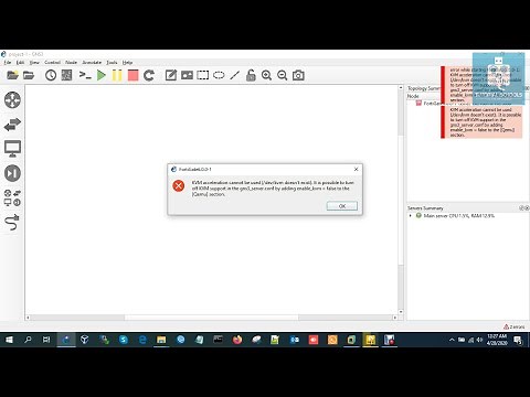 [GNS3] KVM acceleration cannot be used (/dev/kvm doesn't exist) in GNS3