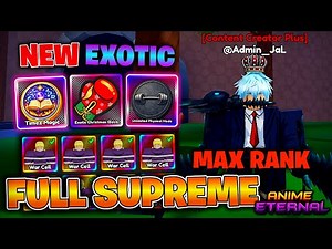 I Reached MAX Rank + Unlocked All NEW EXOTIC Powers In Anime Eternal Update... Here's What Happened!
