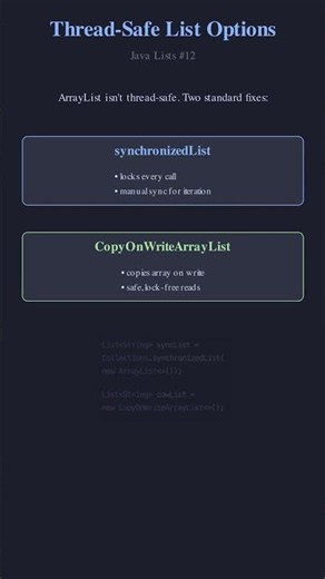 [Lists] 2 Ways to Make a Java List Thread-Safe