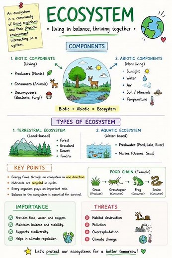 🌿 What is an Ecosystem? #education #neetbiology