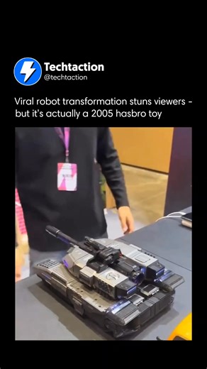 Interesting Tech Videos!🎬 | A viral video recently showed a gray robot transforming into a tank-like vehicle, leaving many viewers convinced it was real robotic... | Instagram