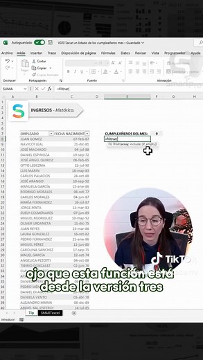 Cómo crear una lista de cumpleaños en Excel