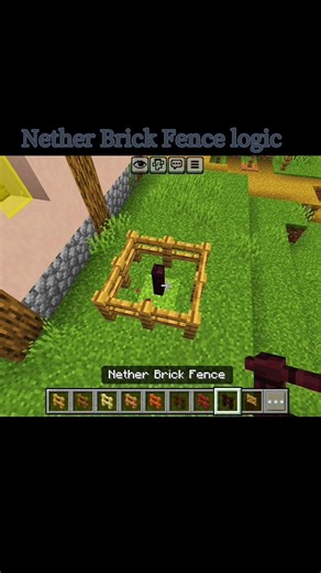 nether brick fence logic#minecraft #shortsfeed #shortsviral #shorts