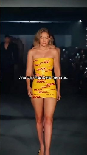 After Gigi's Walk In Tape Dress Kendall Comes Out In Tight Dress