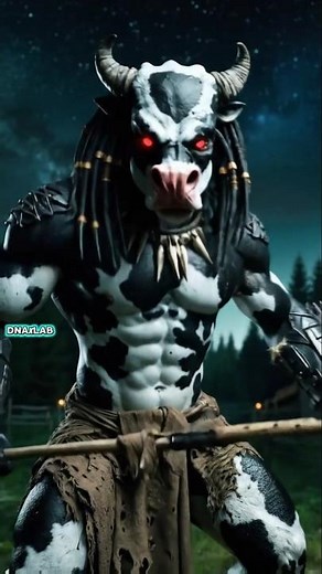 Predator 👽 + Cow 🐄 Hybrid Insane Beast DNA Creation 🧬 #DNAxLab