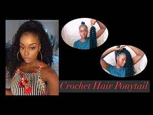 BOMBSHELL PONYTAIL using Crochet Hair/ HOW-TO Ponytail /Easy Hairstyle