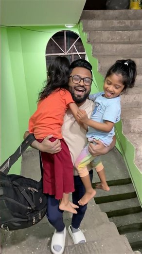 বাবাকে দেখে রণক আর রাহনুমার খুশিতে ঝলমল, এই মুহূর্তটাই হলো জীবনের sweetest memory 💖😊 #shorts