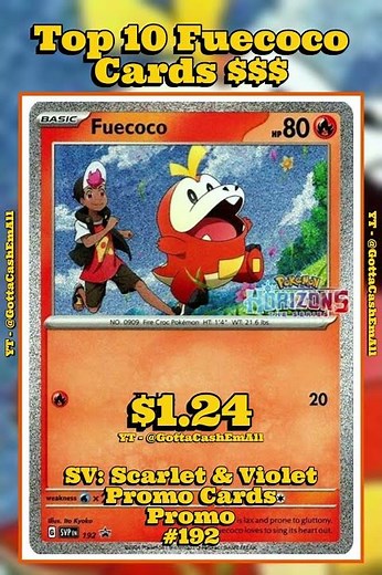 Top 10 RAREST Fuecoco Pokémon Cards🔥#pokemon #pokemoncards #pokemontcg #pokémon #top10 #tcg