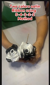 177K views · 1K reactions | Two Colors Satin Ribbon using 5-4-3-2-2 method #milethskiloves #RoseSatin #crafts #reelsvideoシ | Mileth Manio Dela Peña | Facebook