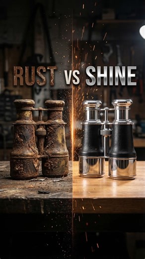 100 Year Old Rusty Binoculars Restoration | Satisfying ASMR Rust Cleaning Transformation