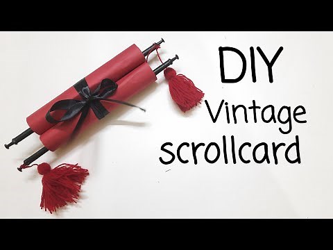 DIY Vintage Scroll Card Tutorial |Art with Mayuri