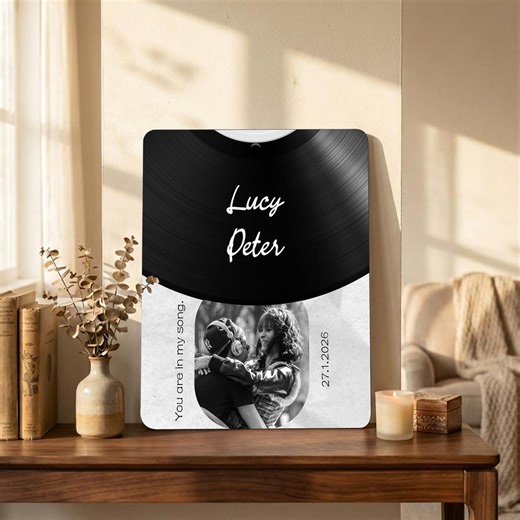 Custom Song Plaque With Vinyl Design, Click to Play Your Music, Personalized Photo and Message, Unique Memorial Gift - Etsy