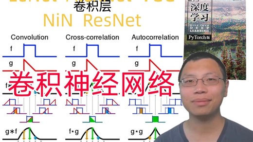 李沐大神一口气讲解！卷积神经网络及其分支：LeNet、AlexNet、VGG、NiN、ResNet，从最基础知识点到手把手教你训练模型！