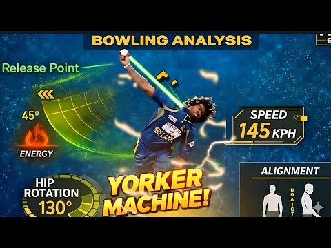 Lasith Malinga Bowling Action Analysi 🤯 | Yorker Machine Science 🔥