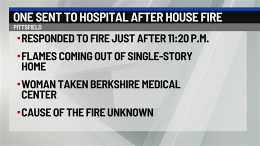 1 hospitalized after house fire in Pittsfield