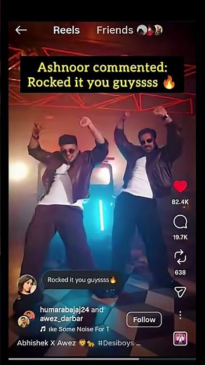 Abhishek ke reel pe ashnoor ne comment kiya hai🙈💗#abhinoor #ashnoorkaur#abhishekbajaj#awez#shorts
