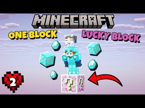 MINECRAFT ONE BLOCK LUCKY BLOCK EPISODE 2: Lots of Brand New Things and Diamonds Appear!!
