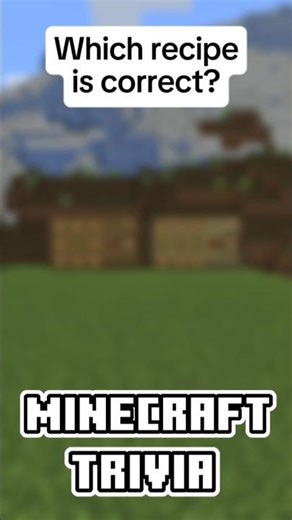 Which Recipe Is Correct? (Minecraft Trivia) #shorts