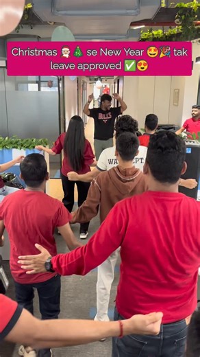 Sharad Suryawanshi on Instagram: "Christmas aur New Year office mein sirf decoration aur sweets tak hi limited nahi hota 😅 Real fun tab hota hai jab employees thoda stress bhool kar dance, movement aur laughter ke saath celebrate karte hain 💃🕺 Year-end targets aur deadlines ke beech aise fun sessions team ko recharge kar dete hain ✨ Office mein jab log haste hain, move karte hain tabhi dikhata hai real Christmas & New Year office fun 🎄🥳 👉 Agar aap bhi apne office mein aisa fun & fitness se