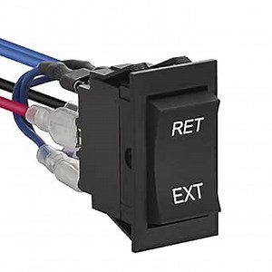 Starelo Momentary Rocker Toggle Switch Reverse Polarity 4Pin DPDT 20A 12V DC Power Switch with Wires,Automatic Rebound Boat Rocker Switch(4Pin)