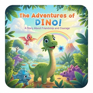Dinosaur Picture Book for Kids, "the Adventures of Dino!", Friendship Story - Etsy