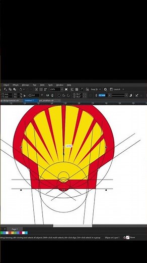 Shell Logo Tutorial CorelDraw #coreldraw #logotutorial #design