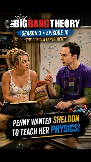 Penny Wanted Sheldon To Teach Her Physics | The Big Bang Theory S3E10 #shorts #tv #series
