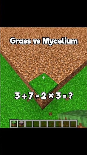 Minecraft Grass vs Mycelium...☠️#minecraft #shorts