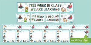 This Week In Class Poster Set