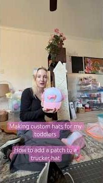 Made the cutest hats for my girls! #craft #easycraft #toddlercrafts #cheapcrafts #diyhat #toddlerhat