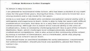 FREE 5+ Sample College Reference Letter Templates in PDF | MS Word