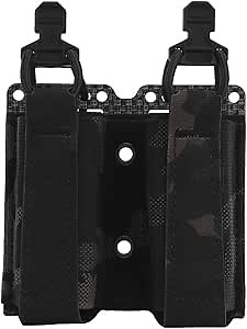 Double Elastic Pistol Pouch,9mm Tactical Belt Magazine Holder Gap Molle Mag Bag