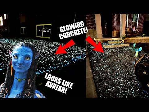 Installing Glow Stones in Exposed Aggregate Cement