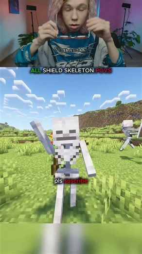 Minecraft SKELETON MEME in moments 💀🗡️🛡️ #minecraft #shorts