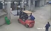 Chinese Woman Crushed By Forklift