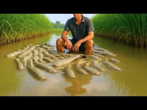 Catch Fish and Turtle by Hand in Muddy Water | Best Hand Fishing Technique
