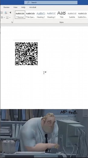 How to create qr code in ms word 😱 #msword #office #document