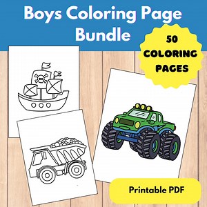 Boys Coloring Pages - 54 Fun Printables for Toddlers & Preschoolers - Superheroes, Dinos, Trucks, Construction and More - Instant Download - Etsy Australia