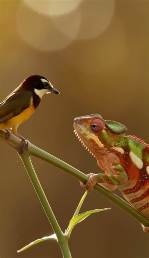 The Sunbird and the Sleeping Chameleon