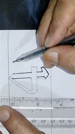 👉How to write in English number lettering practice "4"♥️