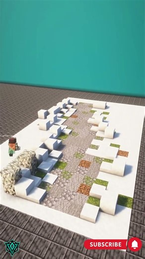 Frozen Path Tutorial #minecraftbuild #minecrafttips #shorts