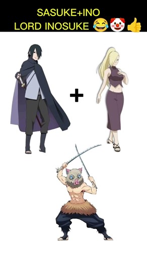 SASUKE AND INO MIXTURE IS INOSUKE 😂🤡👍| #naruto #animeedit #jjkgame #sasuke #dragonballsupermovie