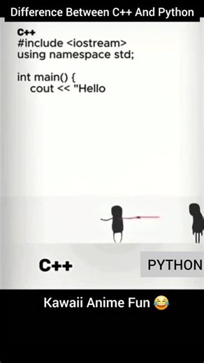That's Why I Love Python 🤣🤣 #shorts #funny #comedy #python #cplusplus #kawaiianimefun #language #lol