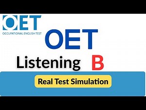 OET Listening Part B Mock Exam with Answers | Real Test Simulation