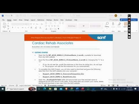 Access 2019 | Module 2: End of Module Project 2 Cardiac Rehab Associates #newperspectives