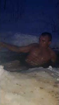 Extreme winter swimming #snow #frozen #relaxing #winter #swimming #extreme