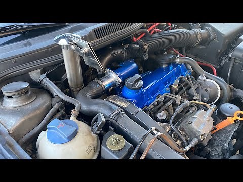 ALH MK4 Jetta TDI EGR delete and stainless hood stack.