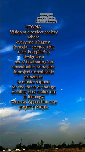 definition of Utopia #politicalscience #upscmains #politicaldebate #ias #law #politicalquotes #upsc