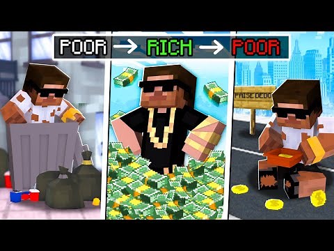 GOING FROM POOR TO MULTI MILLIONAIRE in Minecraft .. 😭